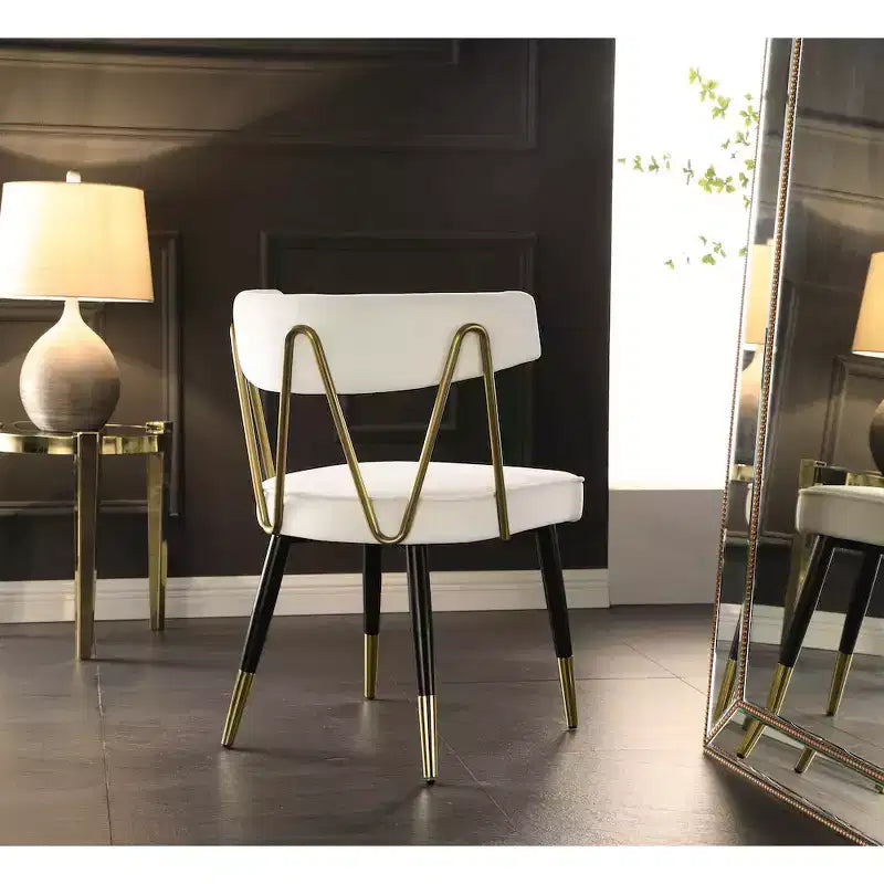 Chaises de salle à manger en velours Rheingold de Meridian Furniture, lot de 2