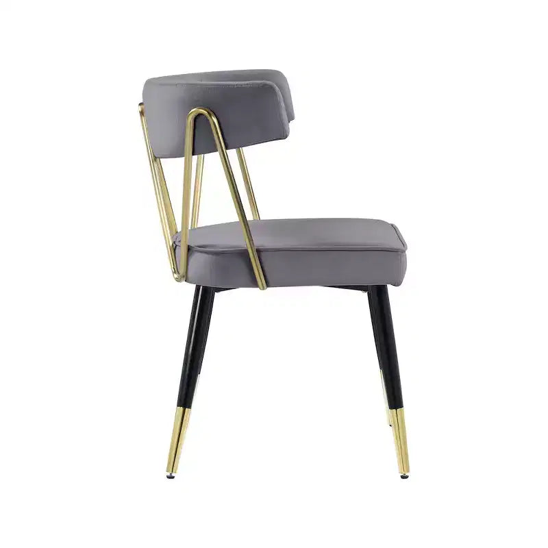 Chaises de salle à manger en velours Rheingold de Meridian Furniture, lot de 2