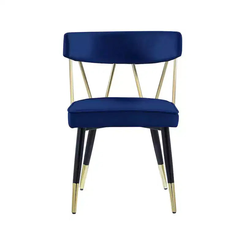 Chaises de salle à manger en velours Rheingold de Meridian Furniture, lot de 2