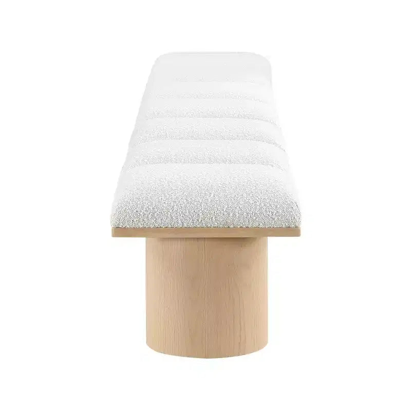 Meridian Furniture,Banc en tissu bouclé Pavilion