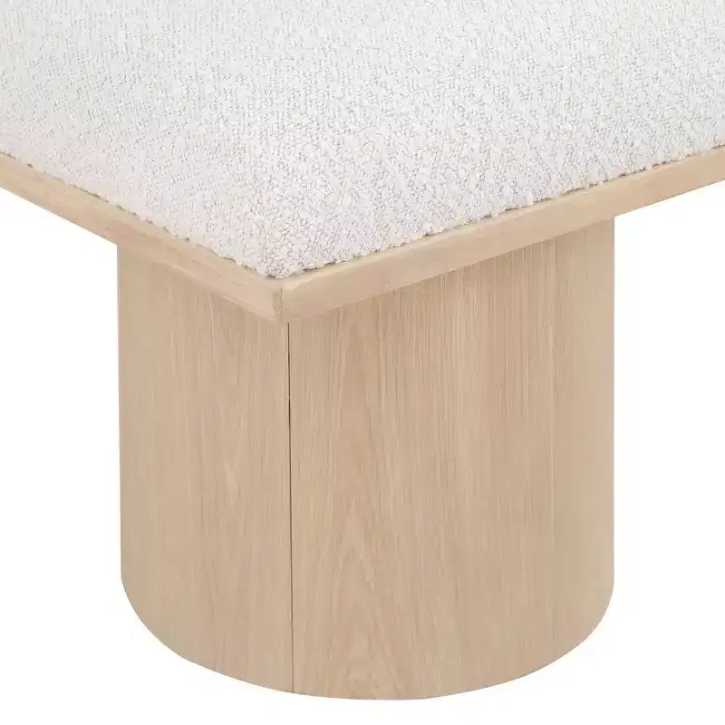 Meridian Furniture,Banc en tissu bouclé Pavilion