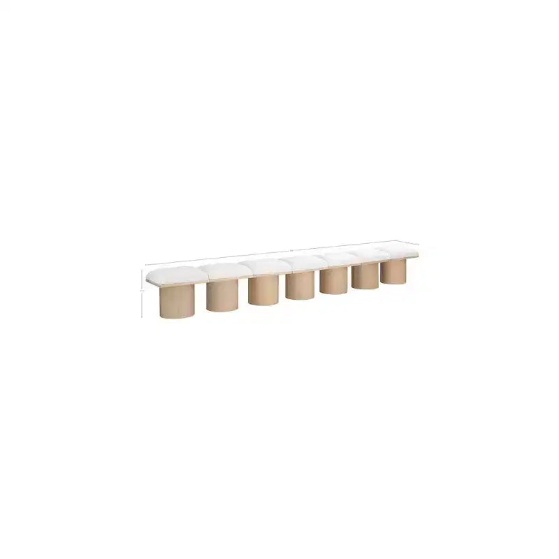 Meridian Furniture,Banc en tissu bouclé Pavilion