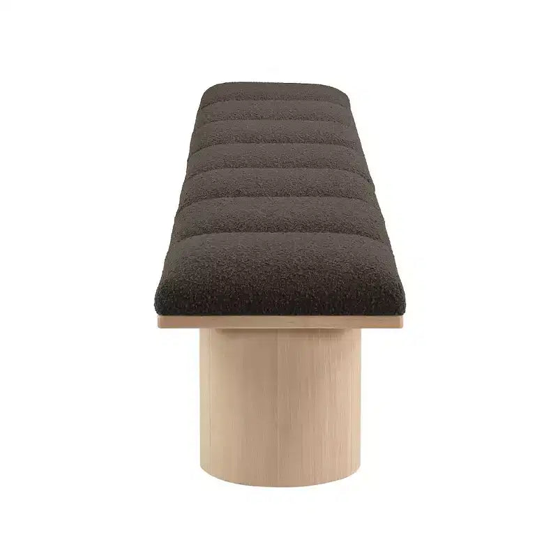 Meridian Furniture,Banc en tissu bouclé Pavilion