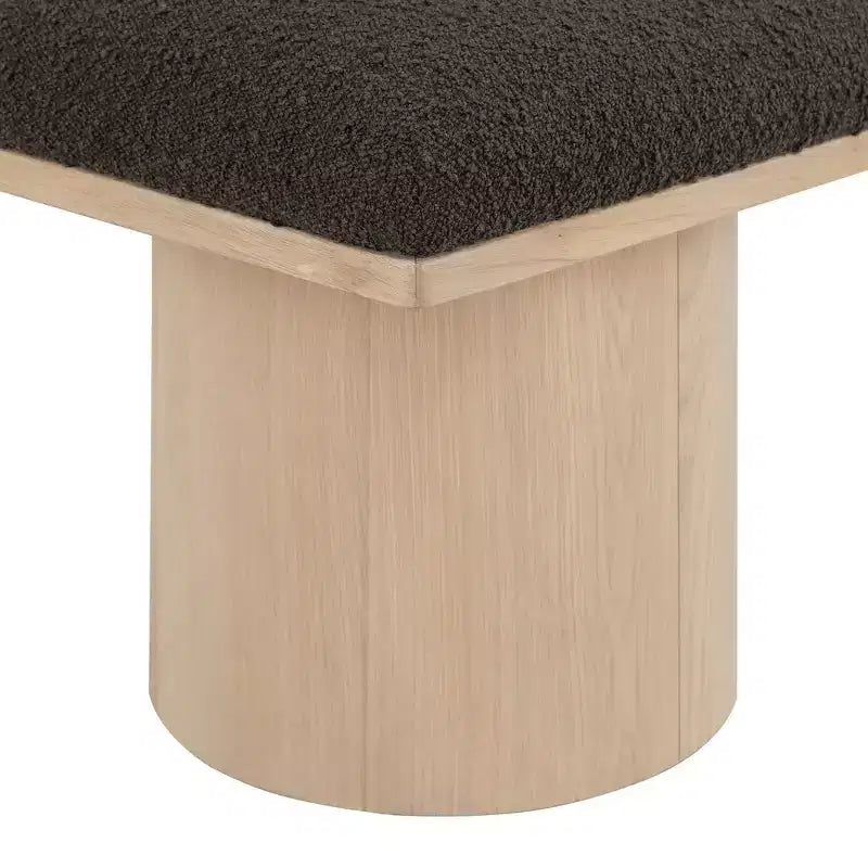 Meridian Furniture,Banc en tissu bouclé Pavilion