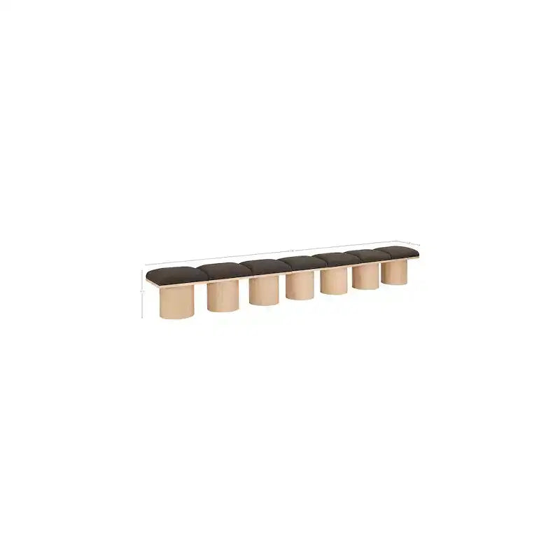 Meridian Furniture,Banc en tissu bouclé Pavilion
