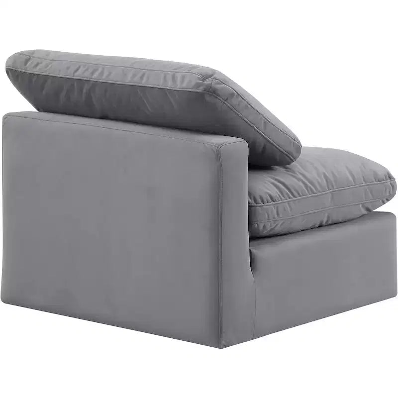 Chaise sans accoudoirs en velours Meridian Furniture Indulge