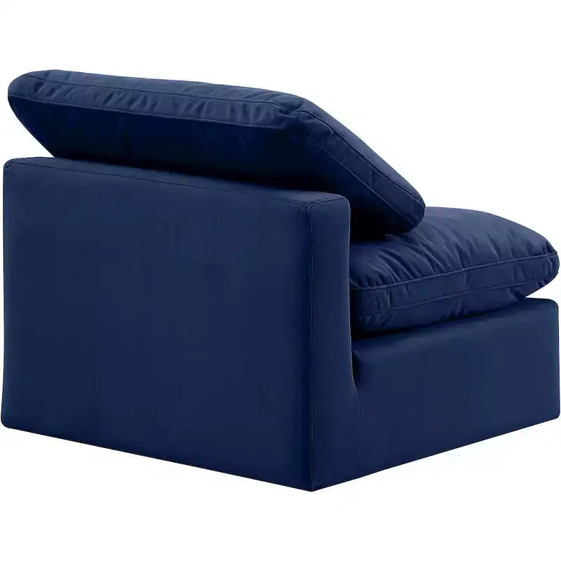 Chaise sans accoudoirs en velours Meridian Furniture Indulge