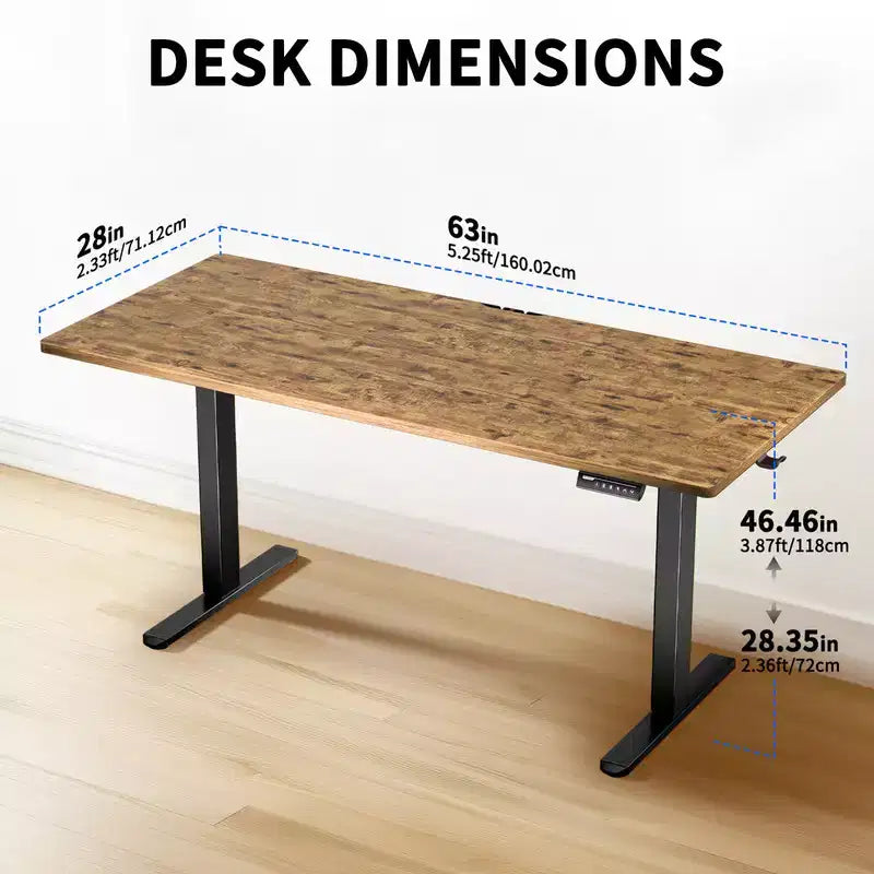 Bureau debout électrique réglable en hauteur ErGear, 160 x 70 cm, grand bureau d'ordinateur de télétravail avec mémoire et plateau en deux parties