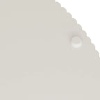 Table basse ronde à 2 niveaux, blanc/noir, motif rayures en relief, 80 cm