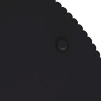 Table basse ronde à 2 niveaux, blanc/noir, motif rayures en relief, 80 cm