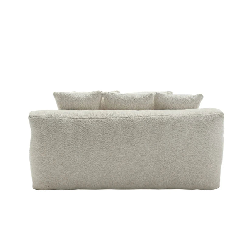 Canapé convertible 2 places en chenille marine / jaune moutarde / blanc / émeraude / gris
