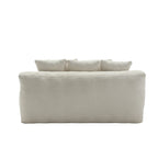 Canapé convertible 2 places en chenille marine / jaune moutarde / blanc / émeraude / gris