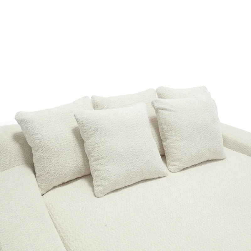 Canapé convertible 2 places en chenille marine / jaune moutarde / blanc / émeraude / gris