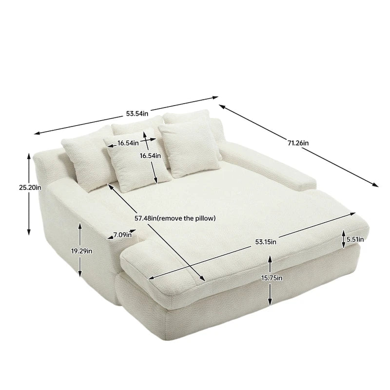 Canapé convertible 2 places en chenille marine / jaune moutarde / blanc / émeraude / gris