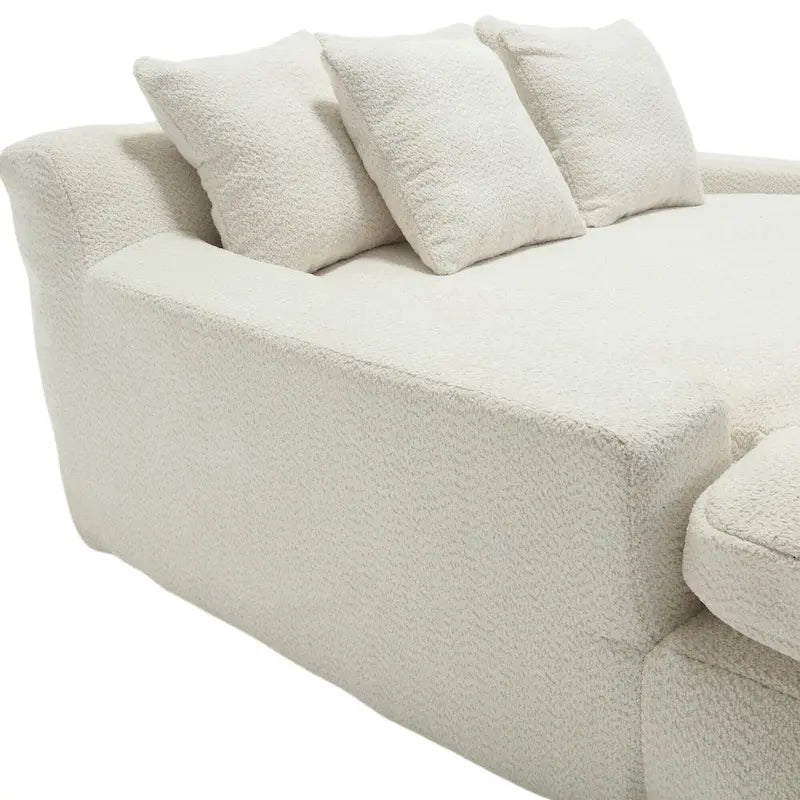 Canapé convertible 2 places en chenille marine / jaune moutarde / blanc / émeraude / gris