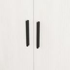Meuble à Chaussures 4 Niveaux Noyer / Naturel avec Tiroir et 2 Portes — Capacité 2+