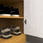 Meuble à Chaussures 4 Niveaux Noyer / Naturel avec Tiroir et 2 Portes — Capacité 2+