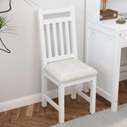 Bureau de style rétro blanc/espresso avec étagère et chaise, 1 personne