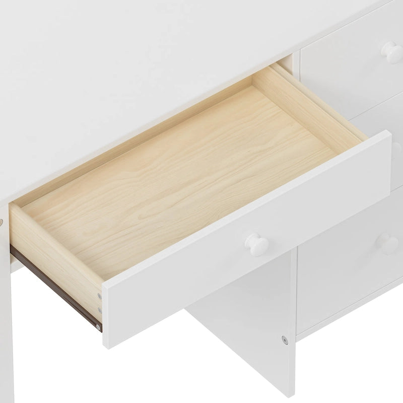 Bureau de style rétro blanc/espresso avec étagère et chaise, 1 personne