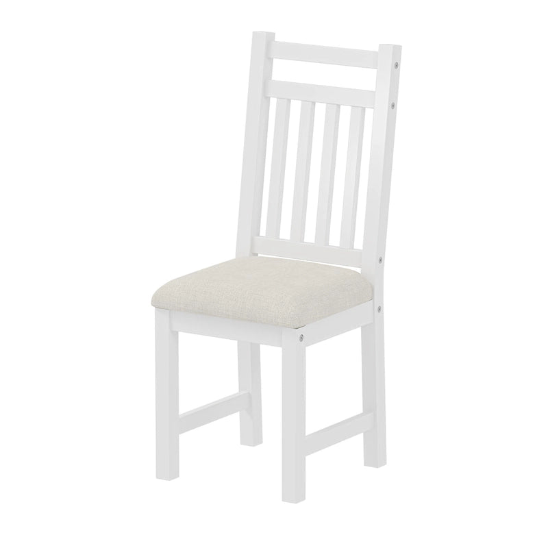 Bureau de style rétro blanc/espresso avec étagère et chaise, 1 personne