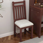 Bureau de style rétro blanc/espresso avec étagère et chaise, 1 personne