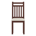Bureau de style rétro blanc/espresso avec étagère et chaise, 1 personne