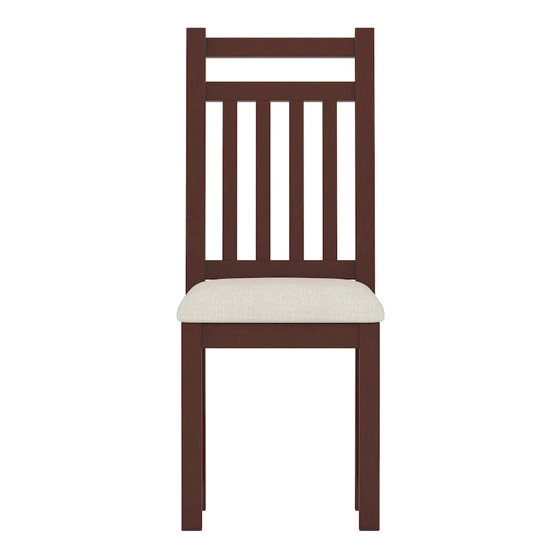 Bureau de style rétro blanc/espresso avec étagère et chaise, 1 personne