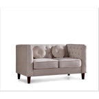 Causeuse capitonnée en velours Chesterfield pour 2 personnes, plusieurs coloris