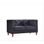 Causeuse capitonnée en velours Chesterfield pour 2 personnes, plusieurs coloris