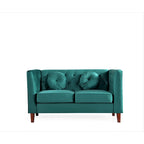 Causeuse capitonnée en velours Chesterfield pour 2 personnes, plusieurs coloris
