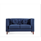 Causeuse capitonnée en velours Chesterfield pour 2 personnes, plusieurs coloris