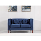 Causeuse capitonnée en velours Chesterfield pour 2 personnes, plusieurs coloris