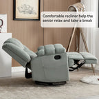 Fauteuil inclinable, pivotant et basculant surdimensionné bleu/vert/beige — Tissu, 1 personne