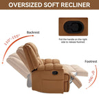 Fauteuil inclinable, pivotant et basculant surdimensionné bleu/vert/beige — Tissu, 1 personne