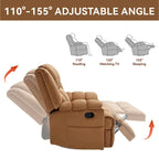 Fauteuil inclinable, pivotant et basculant surdimensionné bleu/vert/beige — Tissu, 1 personne