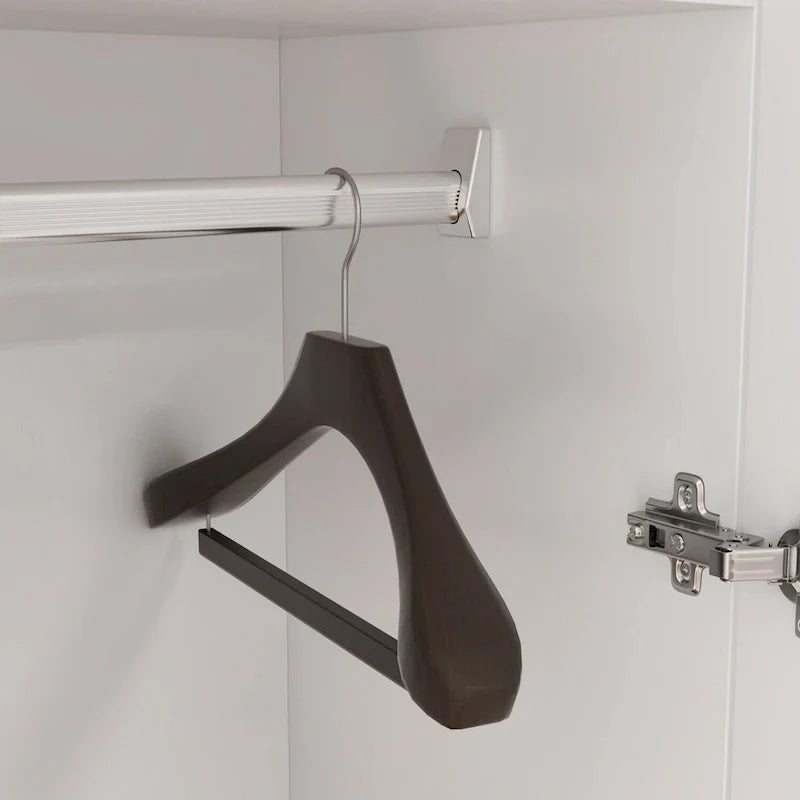 Armoire de chambre autonome à 2 portes avec tringle à vêtements
