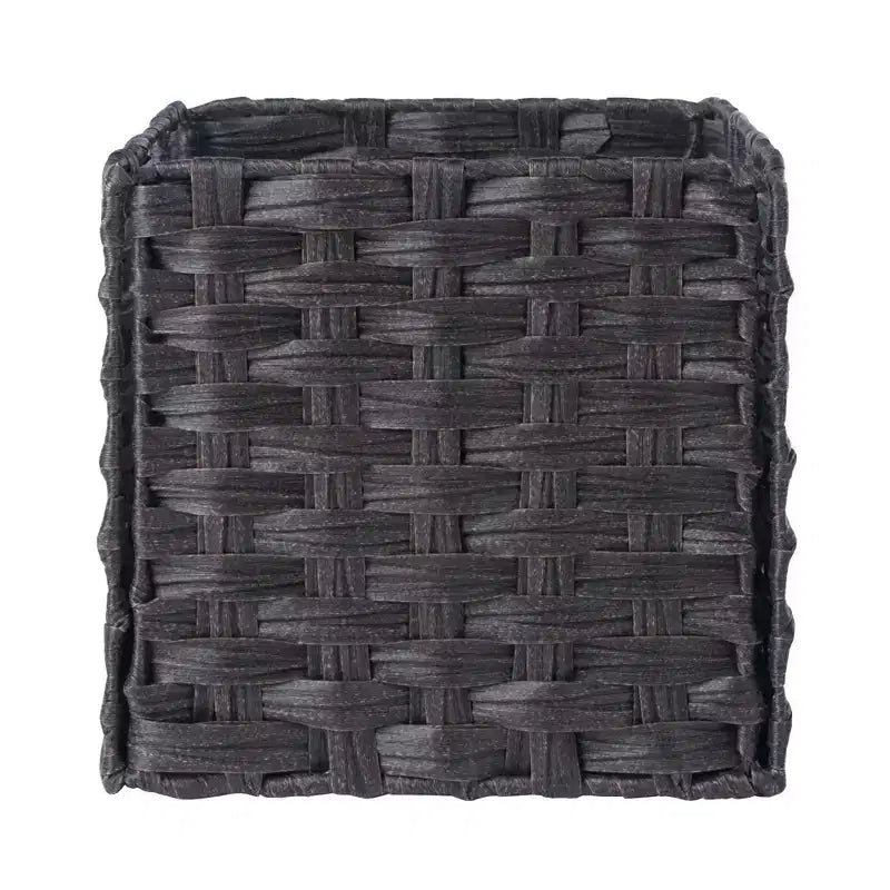 Étagère de rangement de terrasse 76 cm 4 pièces avec 3 petits paniers Espresso/Chocolat - Winsome : Présentoir de bureau à domicile