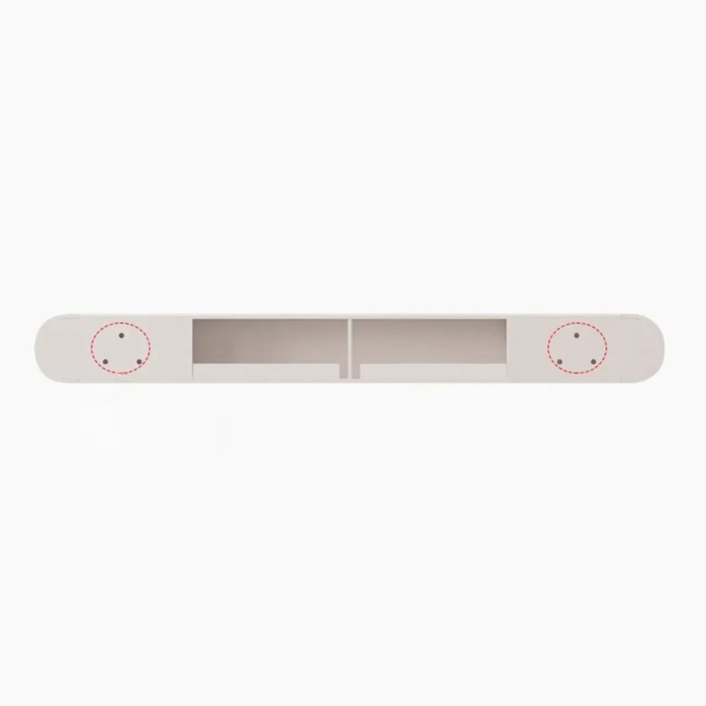 Meuble TV flottant en bois blanc avec rangement pour le salon