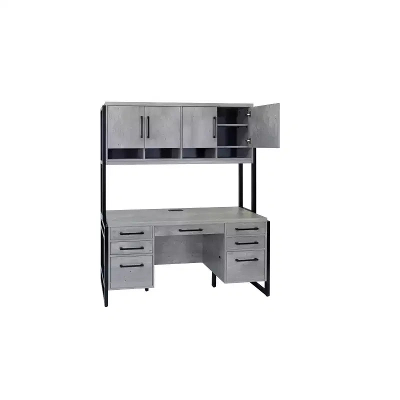 Meuble haut Mason en stratifié bois moderne avec portes en bois - Martin Furniture
