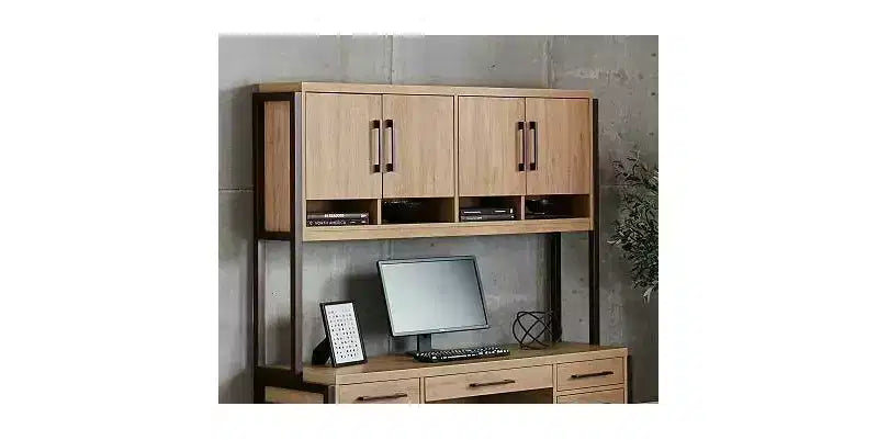 Meuble haut Mason en stratifié bois moderne avec portes en bois - Martin Furniture