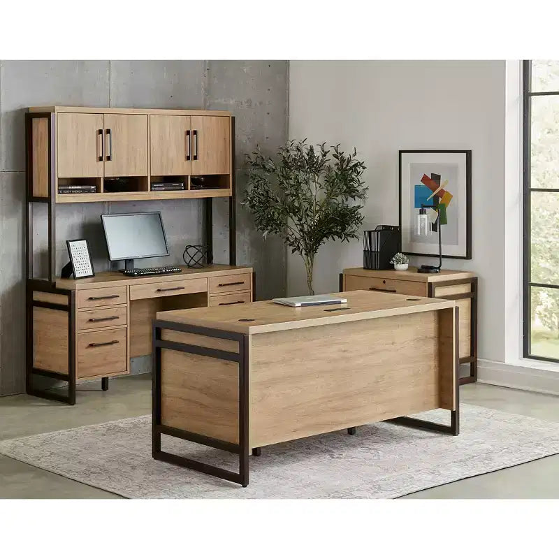 Meuble haut Mason en stratifié bois moderne avec portes en bois - Martin Furniture