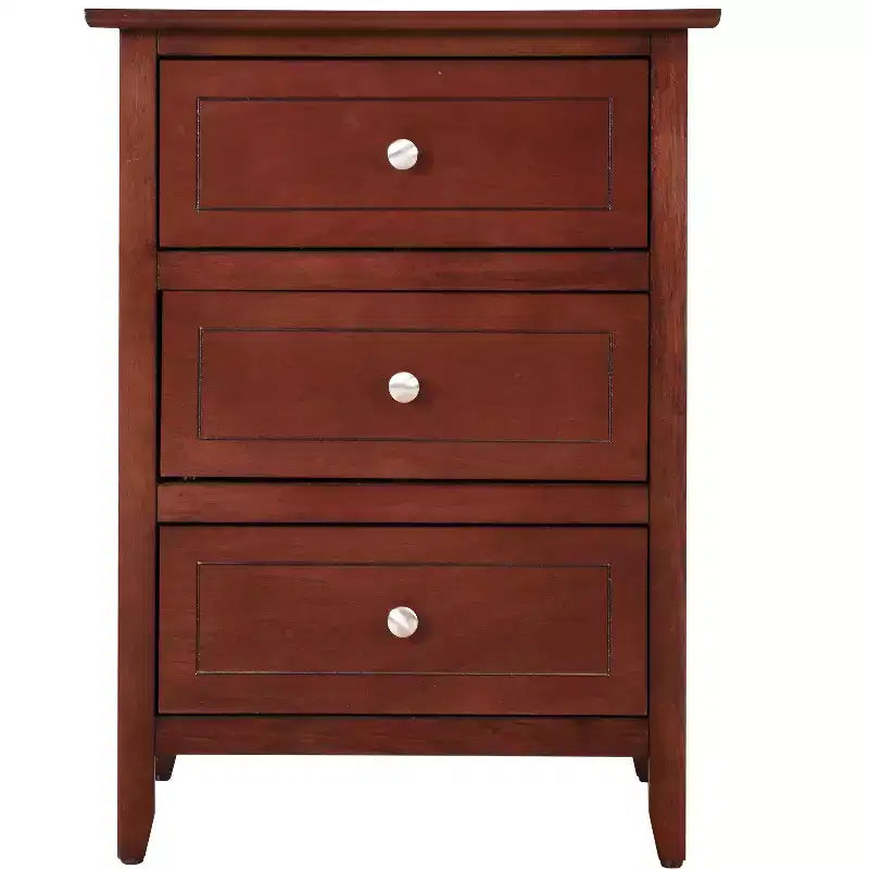 Table de chevet à 3 tiroirs Daniel Passion Furniture (63,5 cm H x 48,26 cm L x 38,1 cm P)