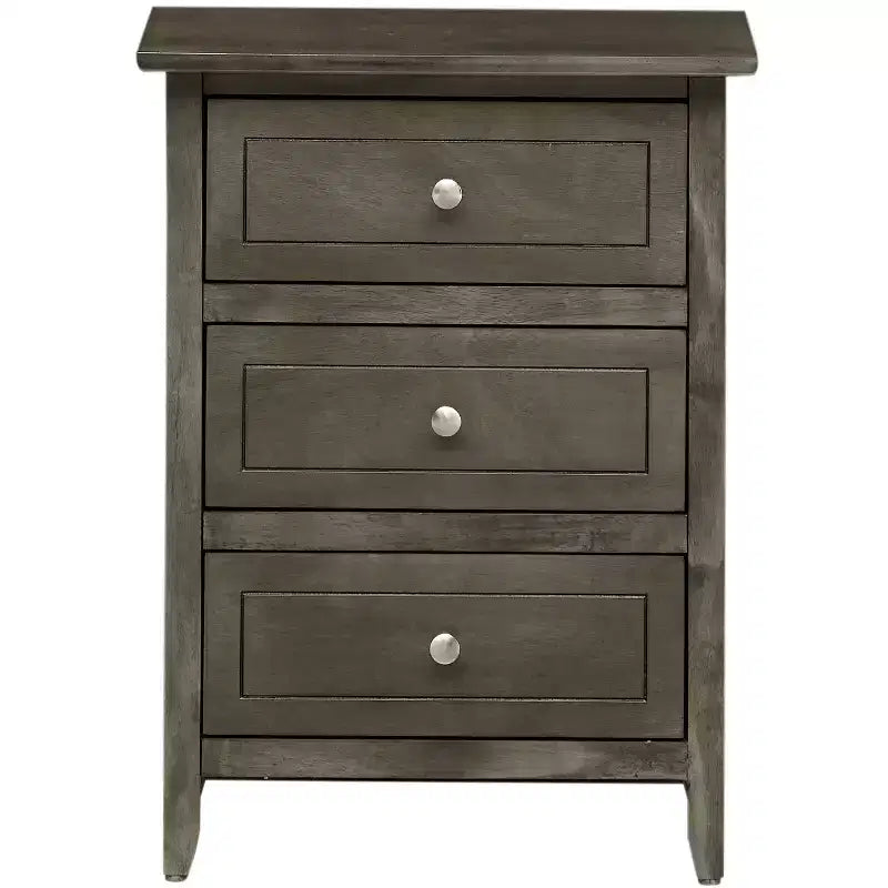 Table de chevet à 3 tiroirs Daniel Passion Furniture (63,5 cm H x 48,26 cm L x 38,1 cm P)