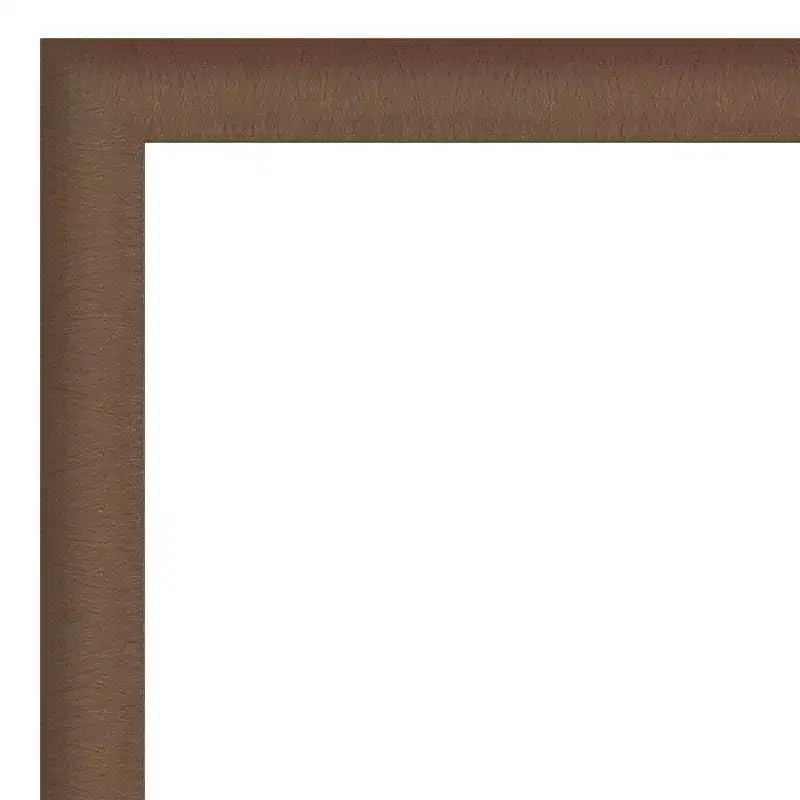 Miroir mural de salle de bain Amanti Art Elegant Brushed Narrow Petite Bevel