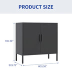Armoire de rangement en acier noire verrouillable à une porte – 2 étagères, format légal