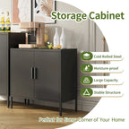 Armoire de rangement en acier noire verrouillable à une porte – 2 étagères, format légal