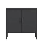 Armoire de rangement en acier noire verrouillable à une porte – 2 étagères, format légal