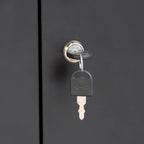 Armoire de rangement en acier noire verrouillable à une porte – 2 étagères, format légal