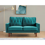 Causeuse 2 places en velours touffeté multicolore