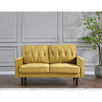 Causeuse 2 places en velours touffeté multicolore